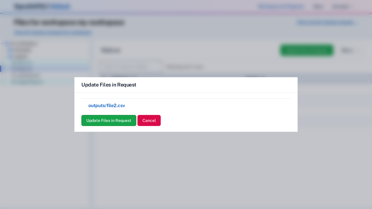 File update dialogue